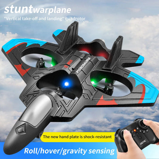 MINI V32 RC Plane Dron 2.4G EPP RC Airplane Remote Control Aircraft Glider with Light 360° Flip Foam Drone Toy for Boys Children