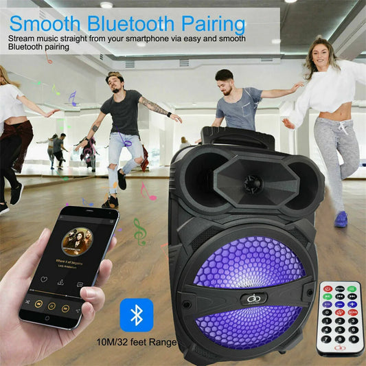 1000W Portable Wireless Bluetooth Speaker Big LED Light Stereo Tailgate FM Party Karaoke Subwoofer with MIc and Remote