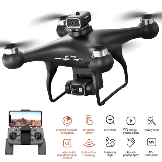 S116MAX 8K HD Drone Dual Camera 3 Batteries Optical Flow 360° Obstacle Avoidance WiFi FPV RC Quadcopter Toy Gift for Kids Adults