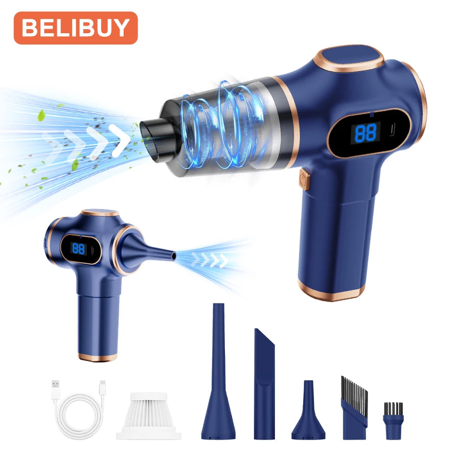 belibuy home appliance portable powerful handheld vacuum cleaner, long battery life suitable for cleaning car and home debris