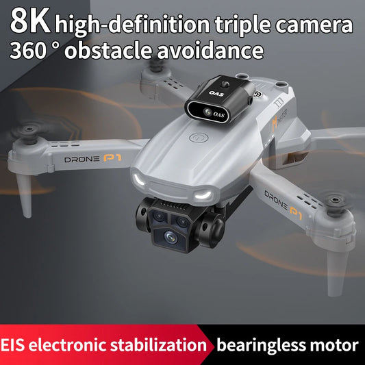 KBDFA P1 RC Drone Profesional Dual HD Camera Aerial Photography FPV Helicopters Obstacle Avoidance Foldable RC Quadcopter Toys