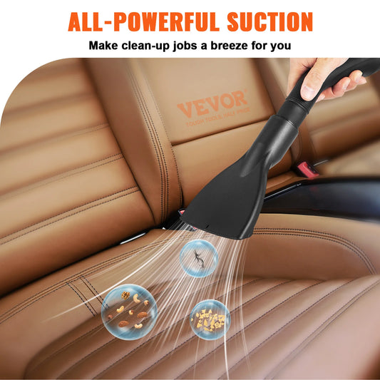 VEVOR Wet Dry Vac 2.6 Gallon 2.5 Peak HP 3 in 1 Portable Shop Vacuum with Blowing Function Attachment Storage Perfect for Floor