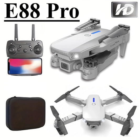 E88 HD Dual Camera Drone with WiFi FPV - Long Flight Time Beginner Drone,Auto Return,Foldable Thanksgiving Gift for Adults&Teens