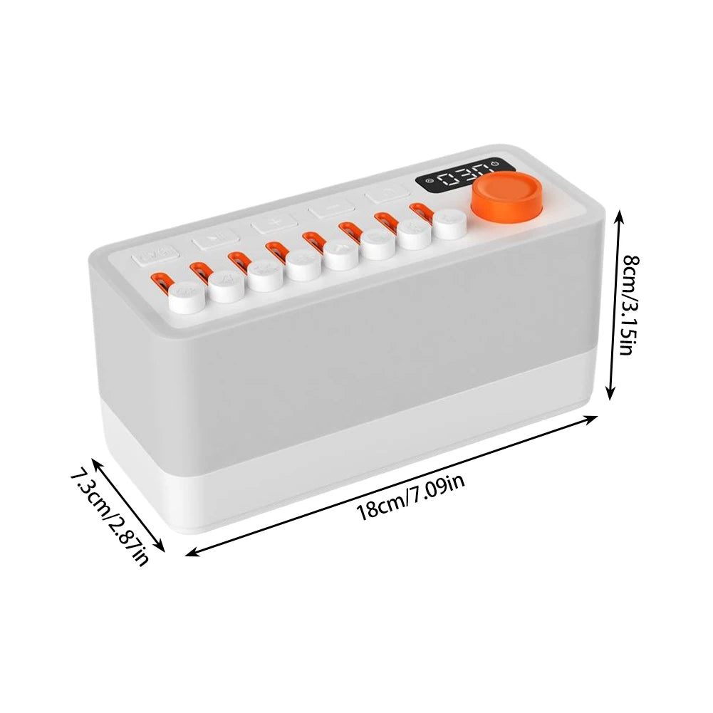 White Noise Speaker Portable Bluetooth-compatible Speaker with 8 Nature Sounds Aromatherapy Humidifier for Babies Kids Adults