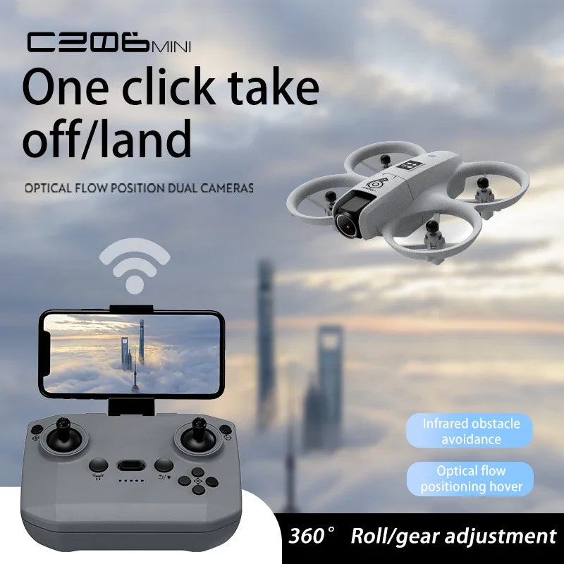 2025 Mini CZ06 Cool Light Drone 4K HD Dual Camera Obstacle Avoidance Optical Flow Aerial Photography Quadcopter Toys Gift Hot