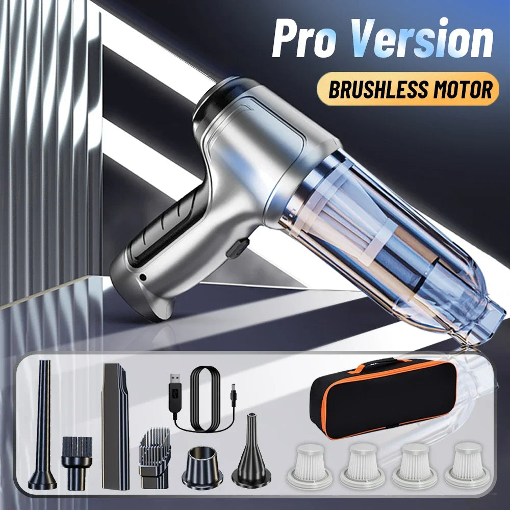 95000PA Car Vacuum Cleaner Mini Cleaning Machine  Car Strong Suction Handheld Wireless Portable  Appliance Floor cleaner Xaomi