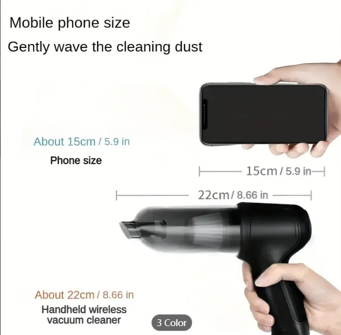 Long Battery Life Vacuum Cleaner - USB Charging & Cordless, Multi-Surface Handheld for Debris/Dust in Tight Spaces