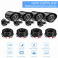 4Pcs 1080P 2MP Security Analog Cameras Outdoor Weatherproof CCTV Surveillance Camera With Infrared Night Vision Motion Detection