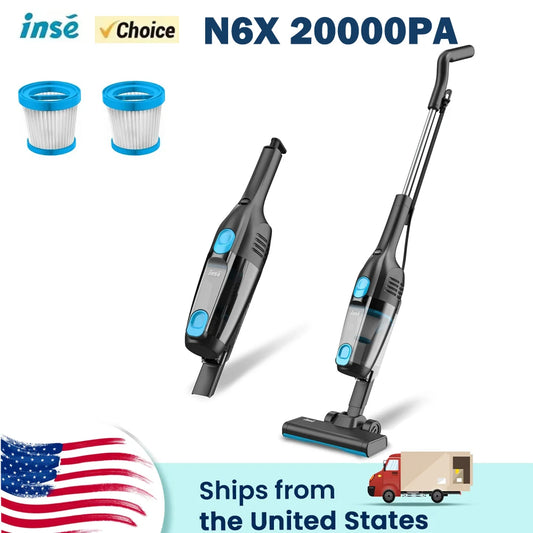 INSE R6X Corded Vacuum Cleaner Stick Vacuum with 19.69Ft Cord 2 in 1 Lightweight Vacuum Cleaner for Hard Floor Pet Hair Cleaning