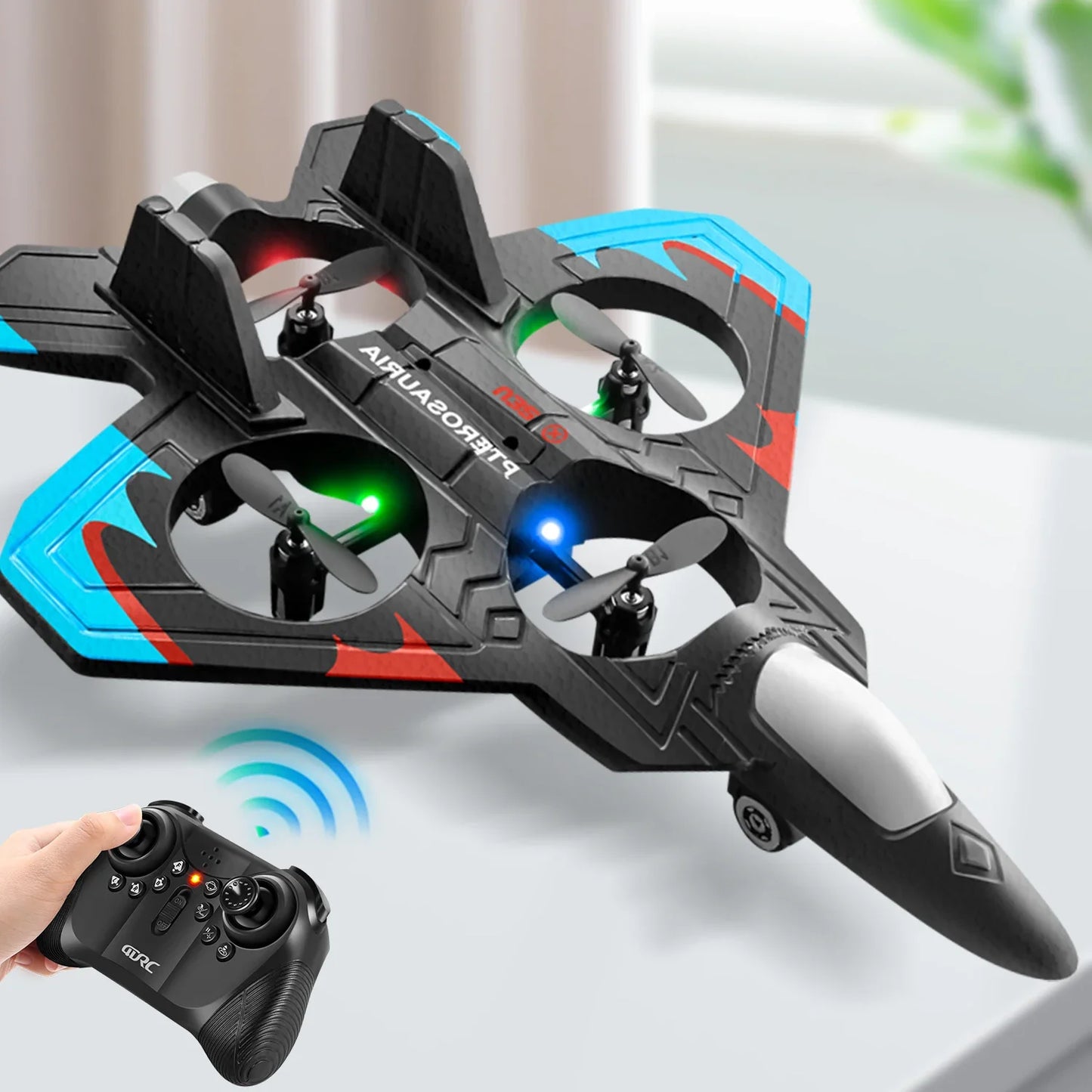 MINI V32 RC Plane Dron 2.4G EPP RC Airplane Remote Control Aircraft Glider with Light 360° Flip Foam Drone Toy for Boys Children