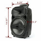 1000W Portable Wireless Bluetooth Speaker Big LED Light Stereo Tailgate FM Party Karaoke Subwoofer with MIc and Remote