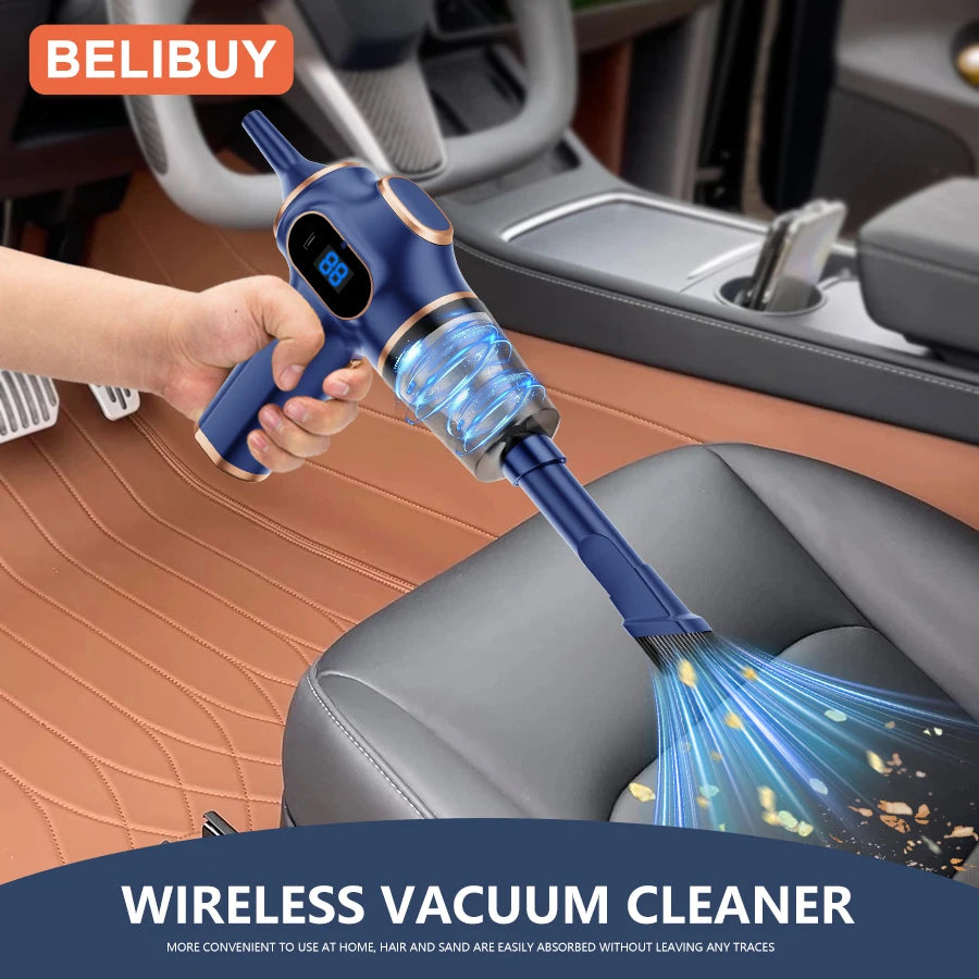 belibuy home appliance portable powerful handheld vacuum cleaner, long battery life suitable for cleaning car and home debris