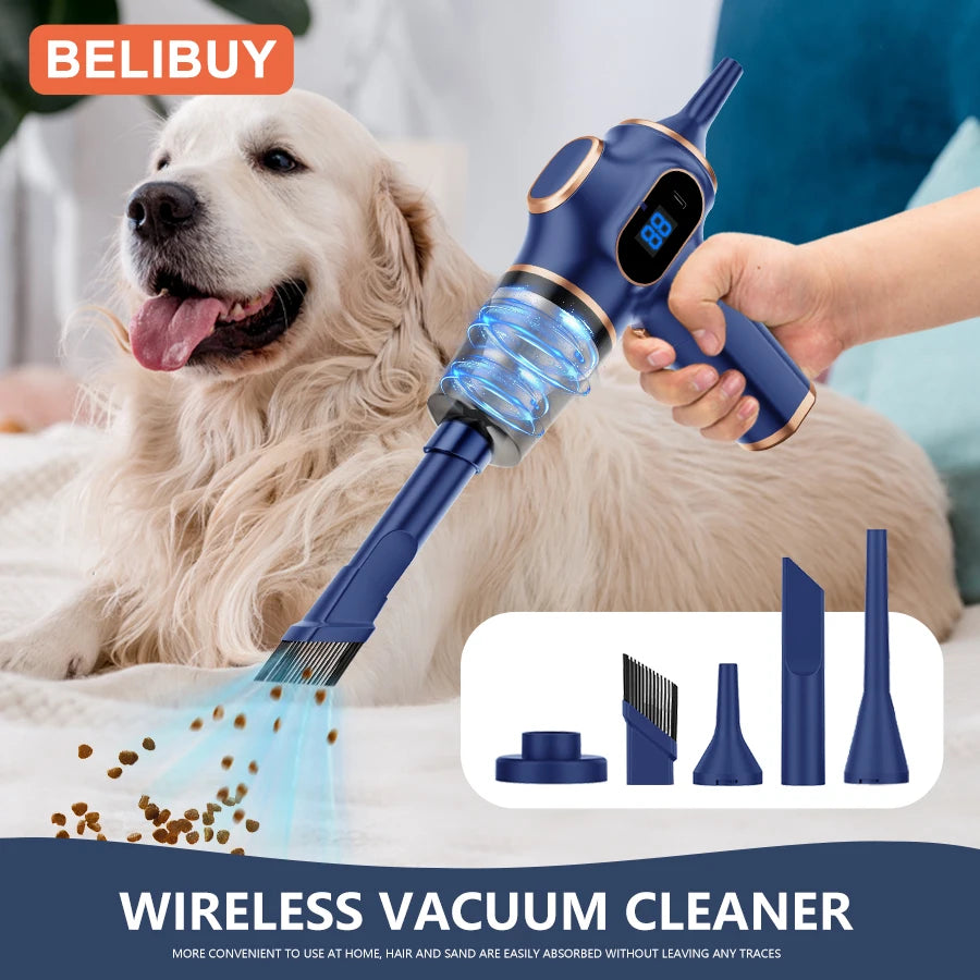 belibuy home appliance portable powerful handheld vacuum cleaner, long battery life suitable for cleaning car and home debris