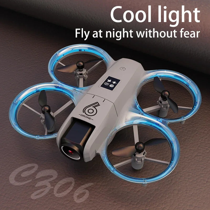 2025 Mini CZ06 Cool Light Drone 4K HD Dual Camera Obstacle Avoidance Optical Flow Aerial Photography Quadcopter Toys Gift Hot