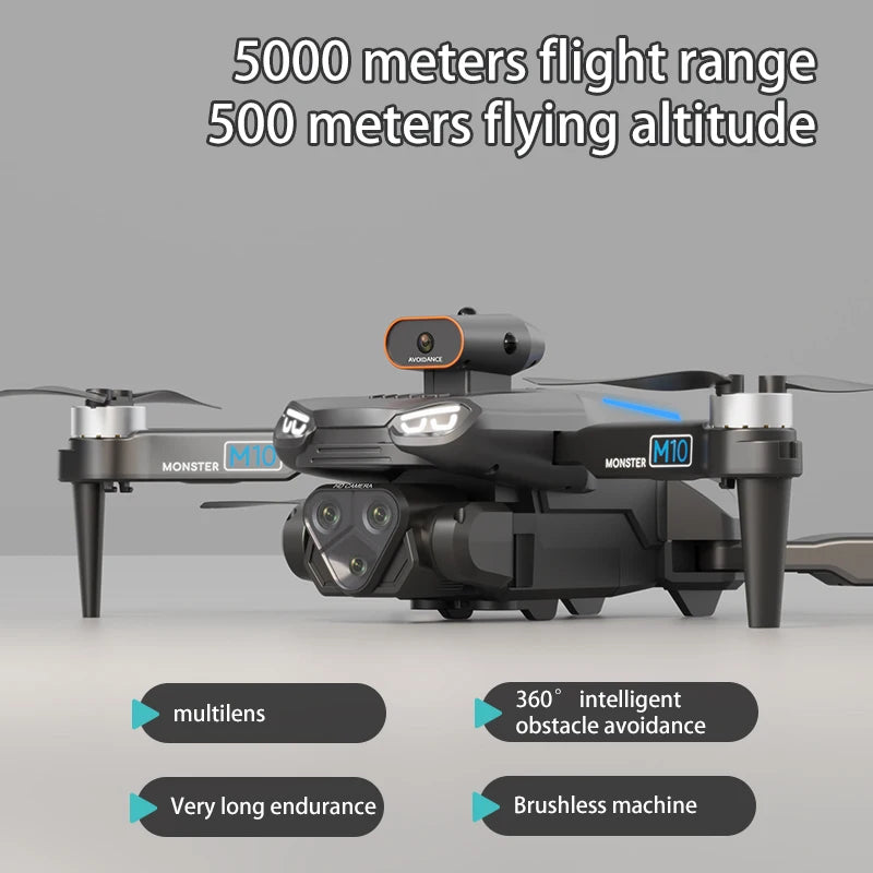M10 Mini Drone 4K Professinal Camera Brushless Obstacle Avoidance Optical Flow Localization Omnidirectional Quadcopter