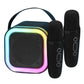 Bluetooth-Compatible 5.3 Karaoke Machine Toy with Wireless Mic Small Speaker Adjustable LED Lights for Home Karaoke