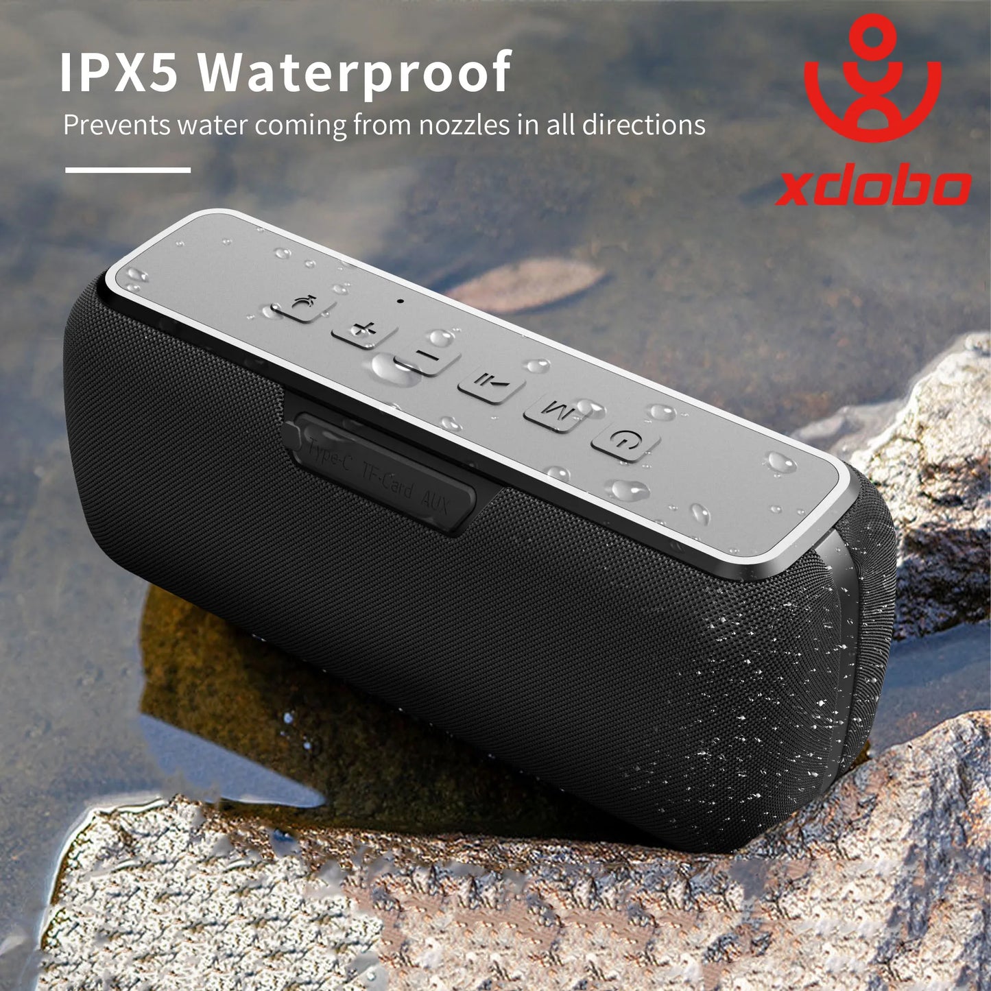 XDOBO X8 Portable 60W Bluetooth-Compatible Speakers 6600mAh Wireless Bass With Subwoofer Sound Box IPX5 Waterproof TWS Boombox