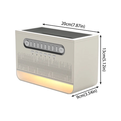 White Noise Speaker Portable Bluetooth-compatible Speaker with 8 Nature Sounds Aromatherapy Humidifier for Babies Kids Adults