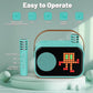 FanFun Bluetooth Speaker, Karaoke Machine for Kids, Portable Speaker with Microphone, 15 Animated Mode, 4 Funny Magic Voices