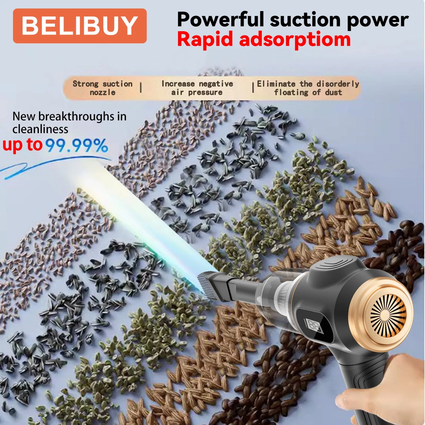 Mini Car Vacuum Cleaner Portable Cordless Handheld Cleaner for Home Appliance Powerful Cleaning Machine Car Cleaner for Keyboard