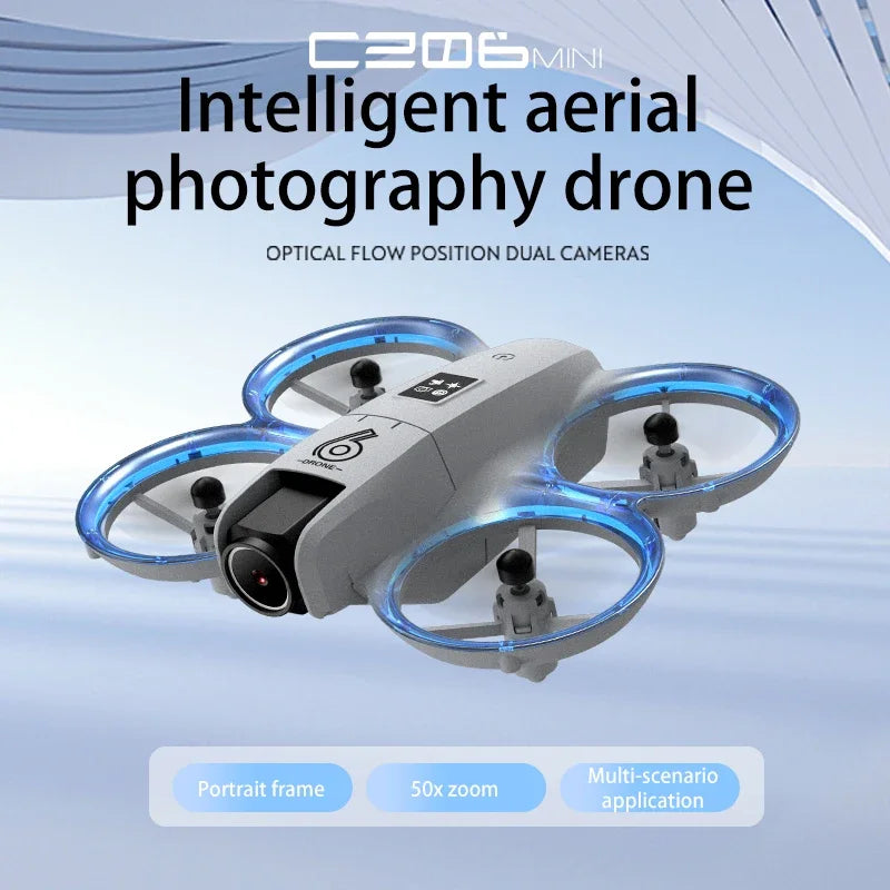 2025 Mini CZ06 Cool Light Drone 4K HD Dual Camera Obstacle Avoidance Optical Flow Aerial Photography Quadcopter Toys Gift Hot