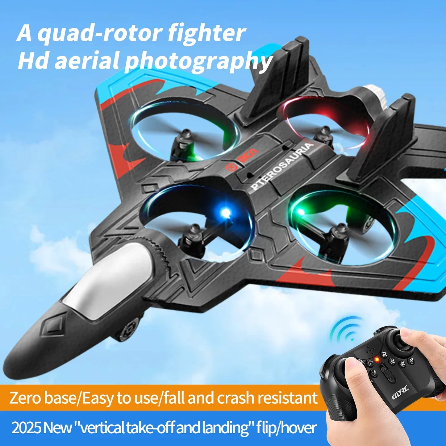MINI V32 RC Plane Dron 2.4G EPP RC Airplane Remote Control Aircraft Glider with Light 360° Flip Foam Drone Toy for Boys Children