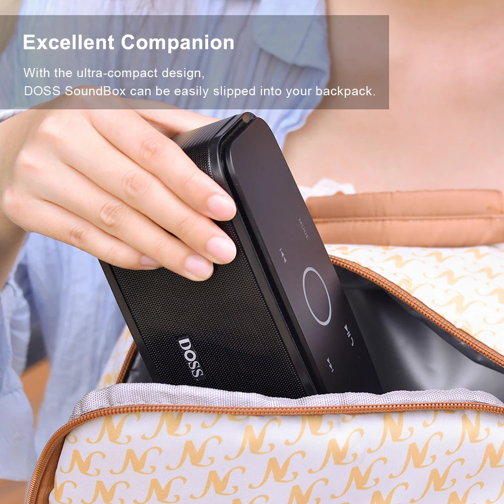 DOSS 12W Portable Speaker Bluetooth 5.0 Superior Sound Music Box Built-in Microphone Hands Free 20H Playtime Wireless Speakers