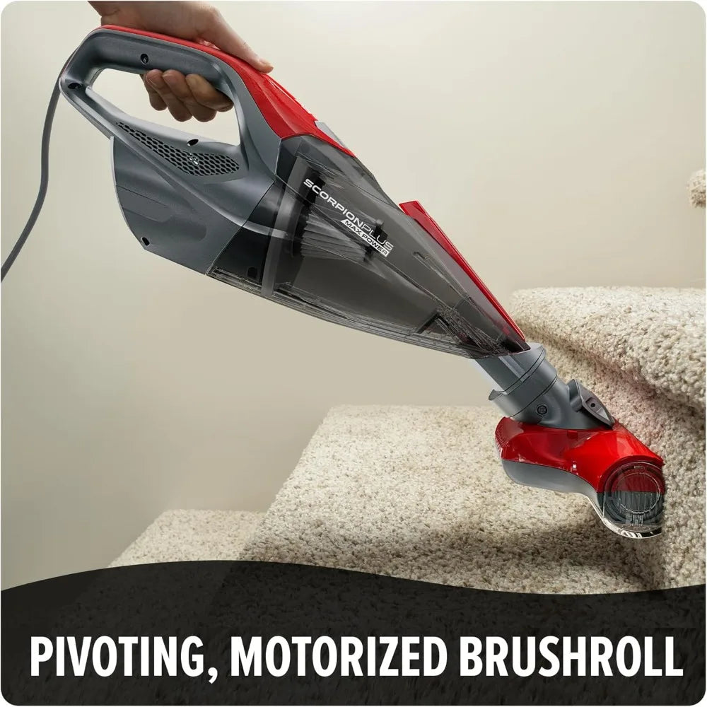 Plus Handheld Vacuum Cleaner, Powerful Suction, Lightweight, Includes Pivoting Stair and Upholstery Tool, Hose and Dusting Brush