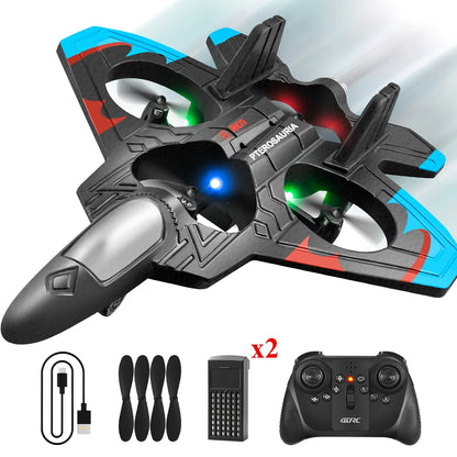 MINI V32 RC Plane Dron 2.4G EPP RC Airplane Remote Control Aircraft Glider with Light 360° Flip Foam Drone Toy for Boys Children