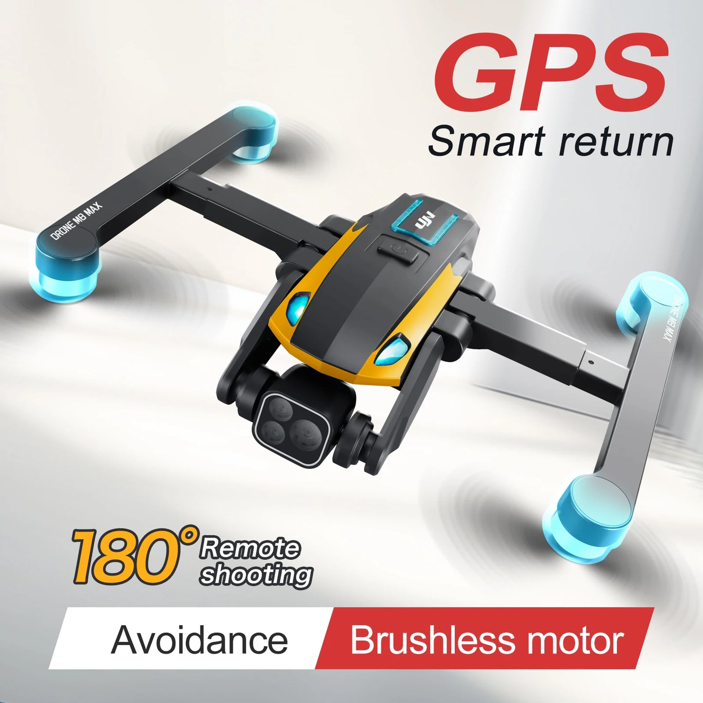 Professinal m8pro RC Drone 8K Dual HD Camera Wide Angle Obstacle Avoidance Optical Flow Dron Foldable WIFI Brushless Quadcopter