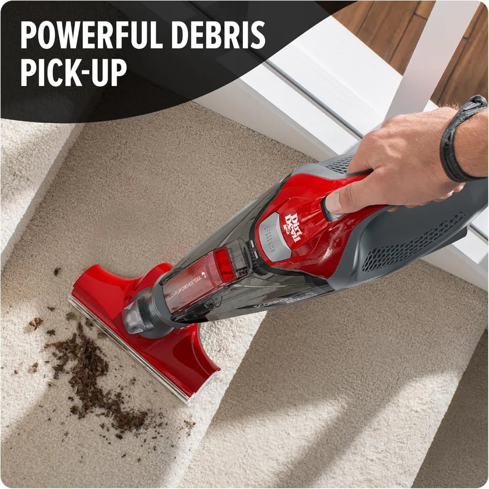 Plus Handheld Vacuum Cleaner, Powerful Suction, Lightweight, Includes Pivoting Stair and Upholstery Tool, Hose and Dusting Brush