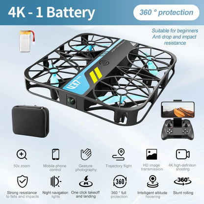 4DRC V37 8K Drone WIFI FPV Drones with Camera HD 4k Pocket Remote Control Helicopter RC Plane Quadcopter Toys Gift for Kids