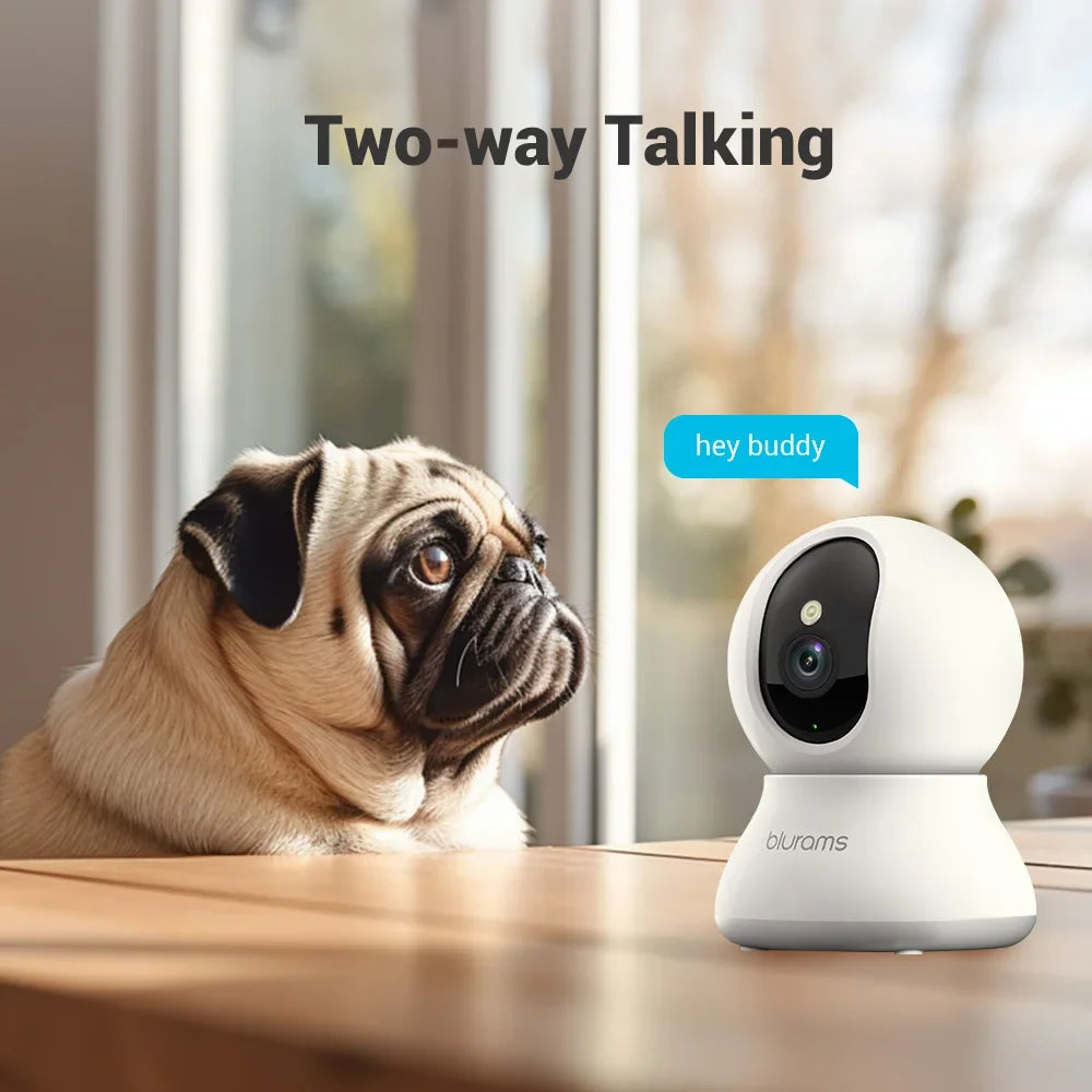 Blurams Indoor Security Camera 2K, Home Security Camera for Dog/Elder, Security Camera with One-Touch Call Update A31S-2pc